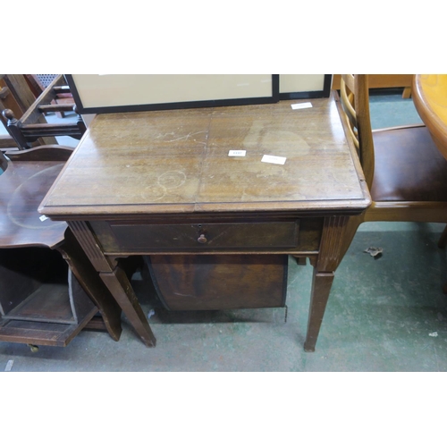 1197 - VINTAGE SEWING MACHINE TABLE