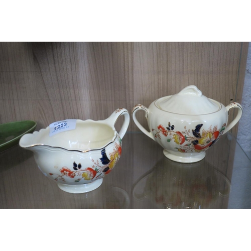 1223 - MEAKIN SUGAR BOWL, CREAM JUG