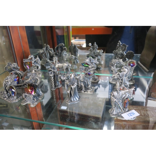 1231 - COLLECTION OF MARK LOCKER PEWTER DRAGONS