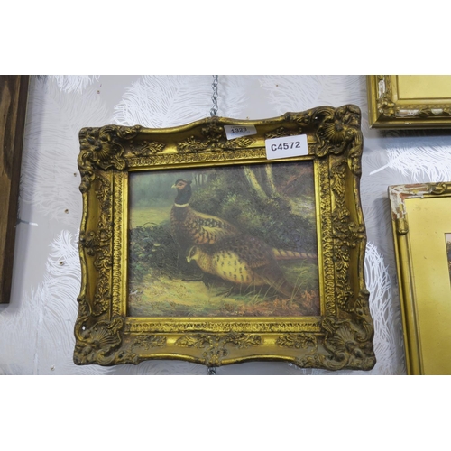 1323 - PHEASANT PICTURE IN ORNATE FRAME