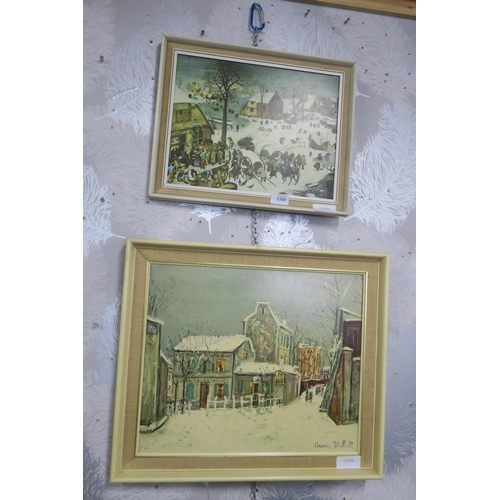 1326 - TWO FRAME PRINTS, TOWN SCENES