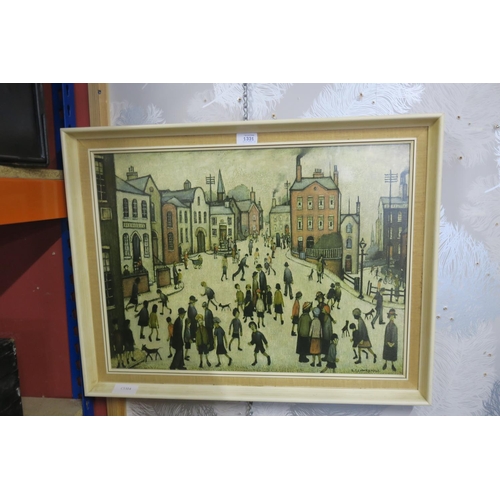 1331 - FRAMED TOWN SCENE PRINT