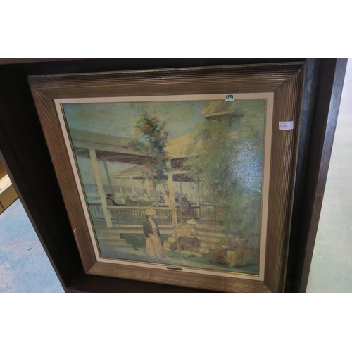 1335 - LARGE FRAMED CANVAS PRINT OF 'SUMMER AT CAMPOBELLO' BY EDWARD WILBUR DEAN