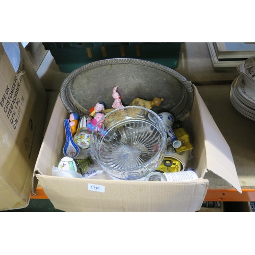 1348 - BOX OF ASSORTED VINTAGE ITEMS