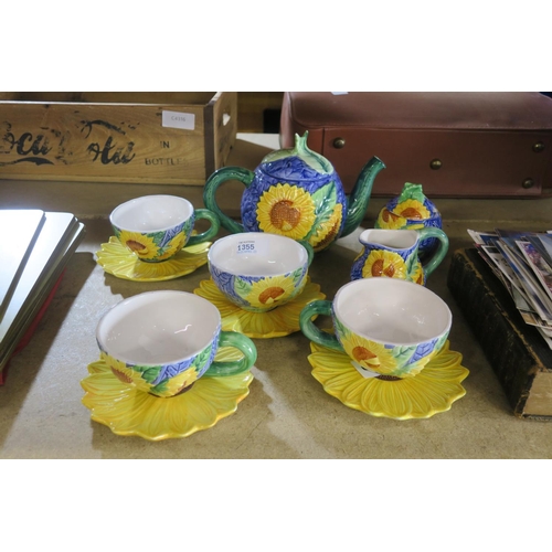 1355 - SUNFLOWER TEA SET