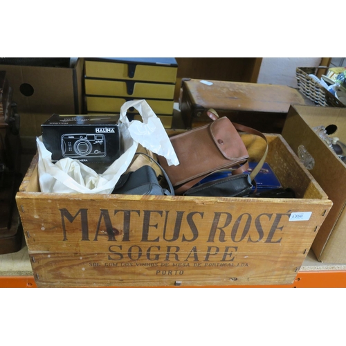 1359 - BOX OF ASSORTED VINTAGE CAMERAS