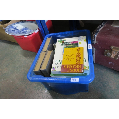 1363 - LARGE CRATE OF HARDBACK BOOKS - SOME VINTAGE