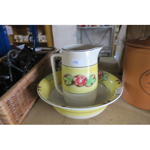 1369 - VINTAGE JUG & WASHBASIN SET