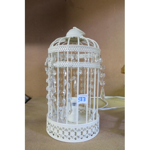 583 - BEADED TABLE LAMP