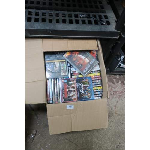 706 - BOX OF DVD'S