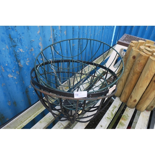 70 - FOUR WIRE BASKETS