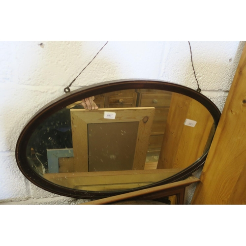 887 - VINTAGE OVAL MIRROR