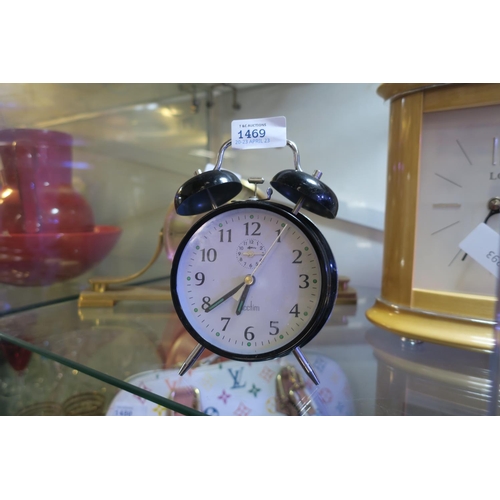 1469 - ACCLIM METAL BLACK ALARM CLOCK