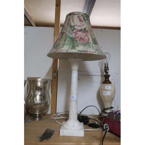 428 - MARBLE EFFECT TABLE LAMP