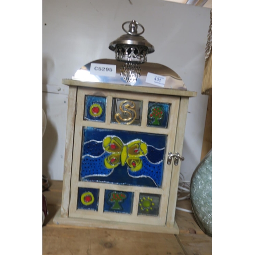 431 - HAND PAINTED LANTERN