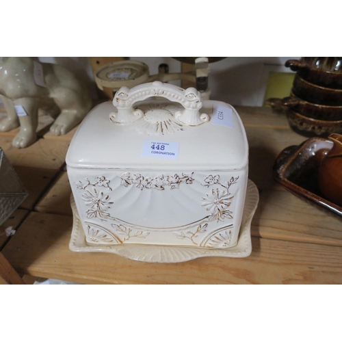 448 - LIDDED CHEESE DISH