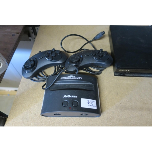 496 - SEGA MEGADRIVE WITH CONTROLLERS