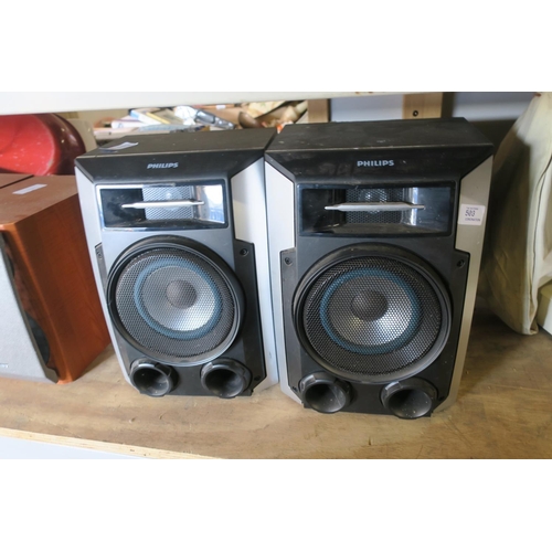 503 - PAIR OF PHILLIPS SPEAKERS