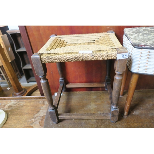 1831 - WEAVE TOP STOOL