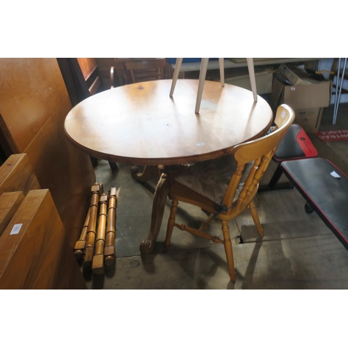 1847 - ROUND PINE DINING TABLE