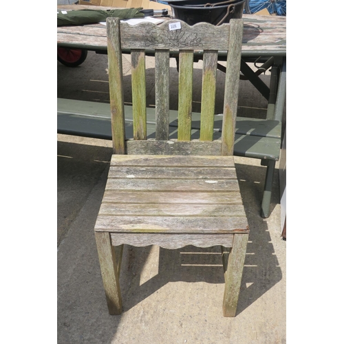 225 - WOODEN GARDEN CHAIR