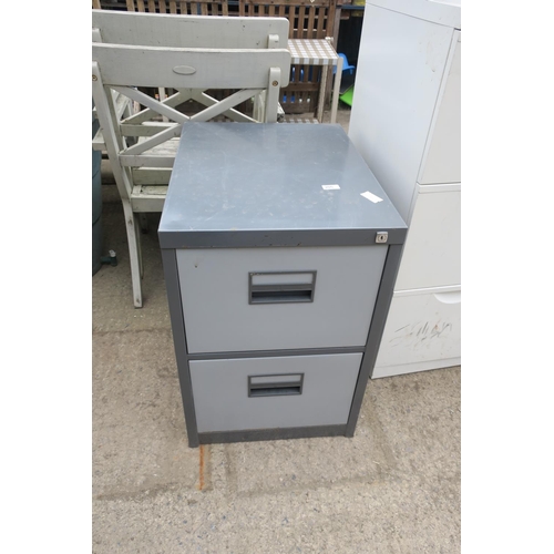 255 - 2 DRAWER METAL FILING CABINET