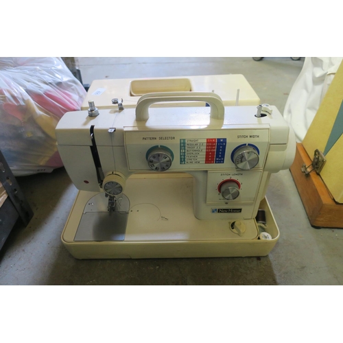 496 - NEW HOME SEWING MACHINE IN CASE