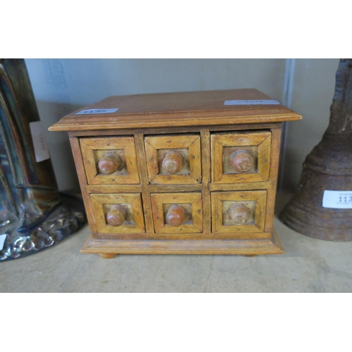 1135 - SMALL RUSTIC DRAWER UNIT