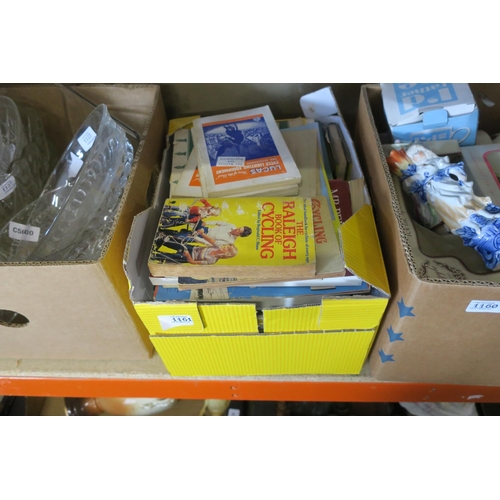 1161 - BOX OF SPECIALIST BOOKS ON FLY FISHING AND CYCLING