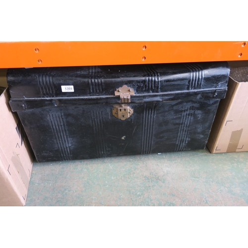 1393 - LARGE INDUSTRIAL METAL CHEST