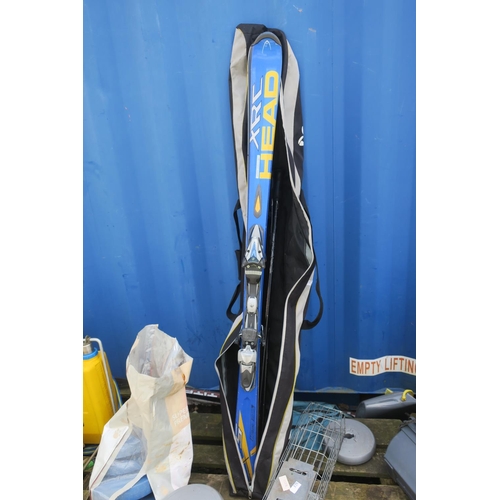 177 - PAIR OF HEAD SKIS AND SCOTT POLES