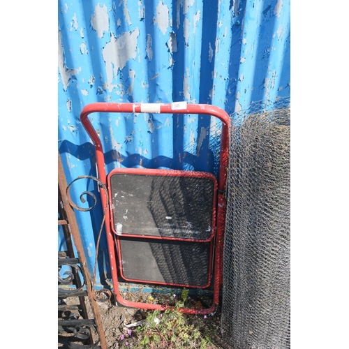 160 - SMALL RED METAL STEP LADDER