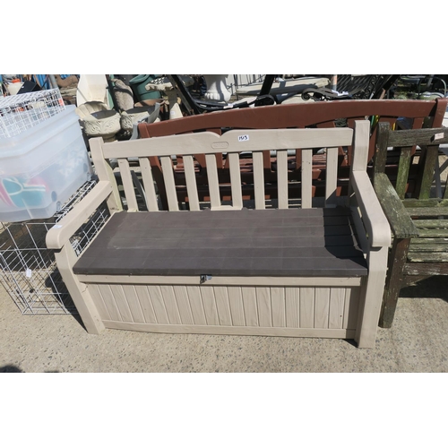 294 - GARDEN BENCH WITH UNDERSEAT STORAGE