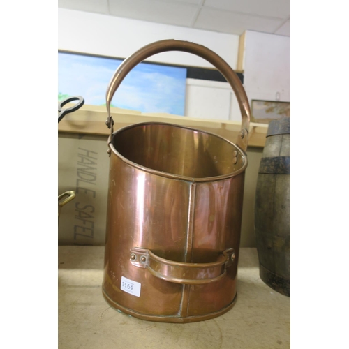 1164 - COPPER COAL SCUTTLE