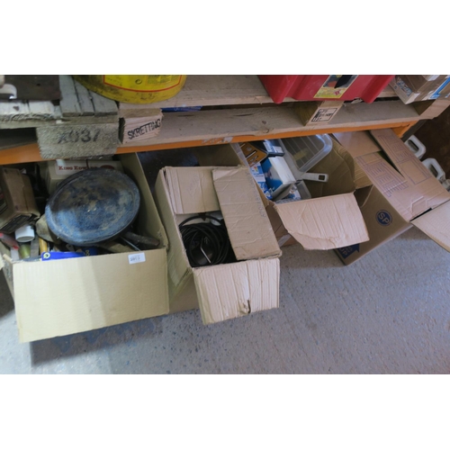 2019 - 4 BOXES OF ASSORTED GARAGE CLEARANCE ITEMS