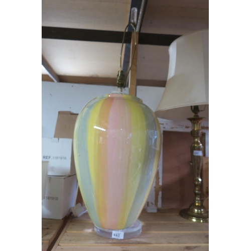 443 - LARGE MULTICOLOURED HALL LAMP BASE