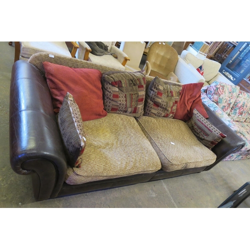 LARGE LOW BACK SOFA WITH CUSHIONS