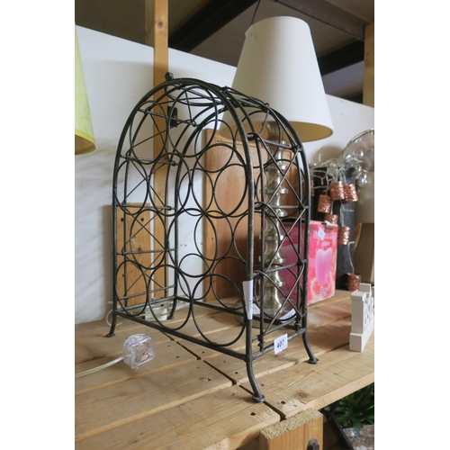 407 - METAL  WINE RACK