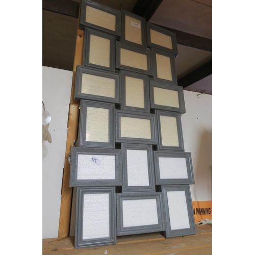 425 - LARGE GREY MULTI PHOTO FRAME