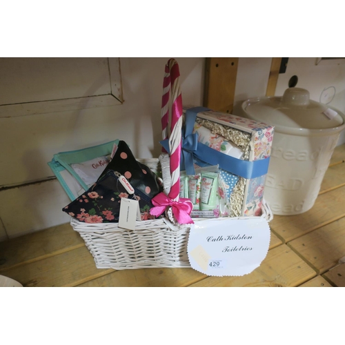 429 - CATH KIDSTON BASKET OF TOILETRIES