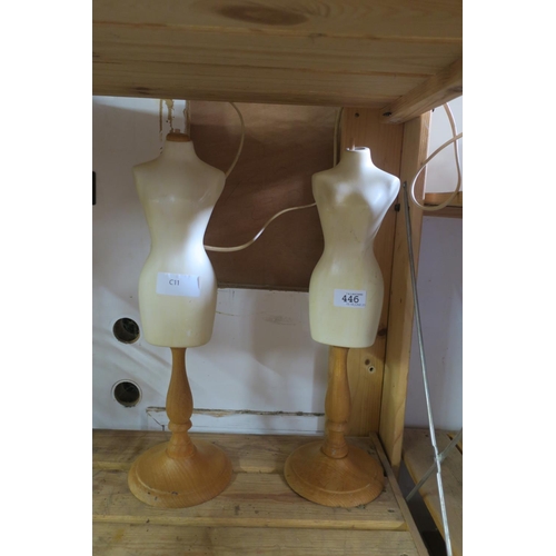 446 - PAIR OF CERAMIC MANNEQUINS