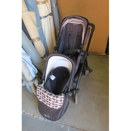 601 - SILVER CROSS PUSHCHAIR AND PRAM COMBO