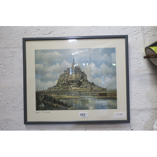 663 - PRINT MONT ST MICHEL