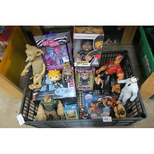 704 - CRATE OF ACTION FIGURES