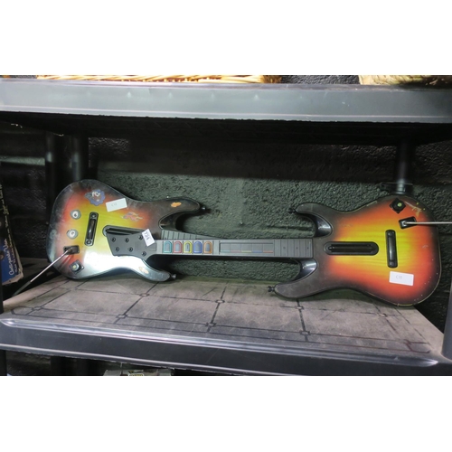 724 - PAIR OF GUITAR HERO GUITARS FOR X BOX