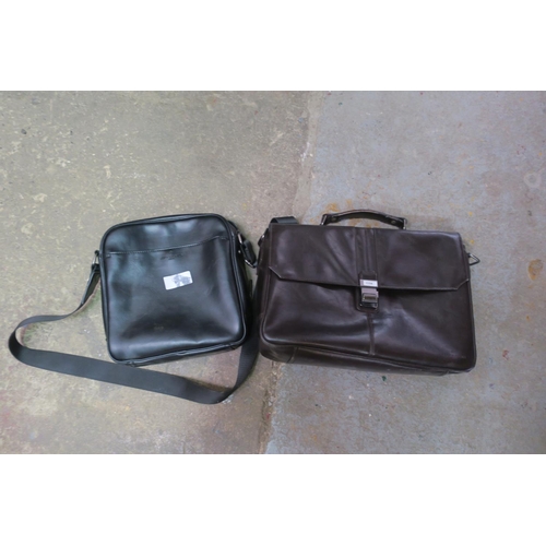 807 - TWO JEFF BANKS LEATHER SHOULDER BAGS