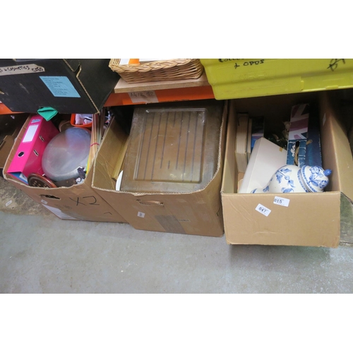 815 - FOUR BOXES OF HOUSEHOLD CLEARANCE ITEMS