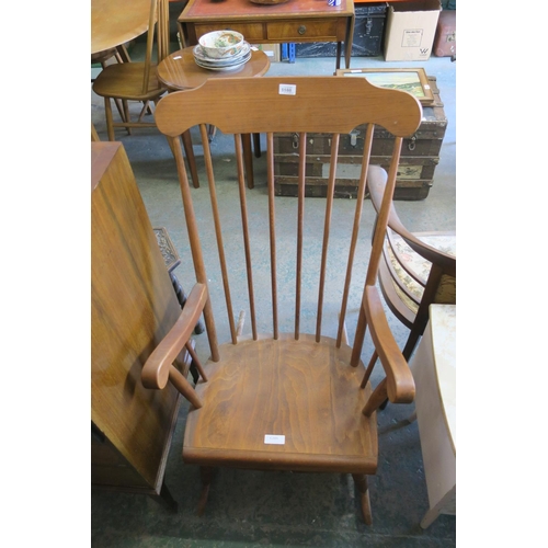 MID CENTURY STICK BACK ROCKING CHAIR