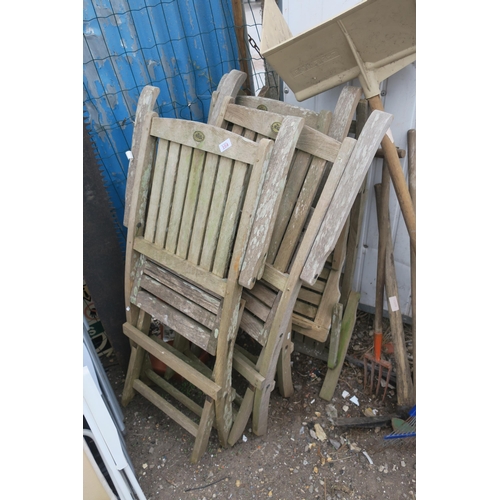 164 - 4 WOODEN FOLDING CHAIRS