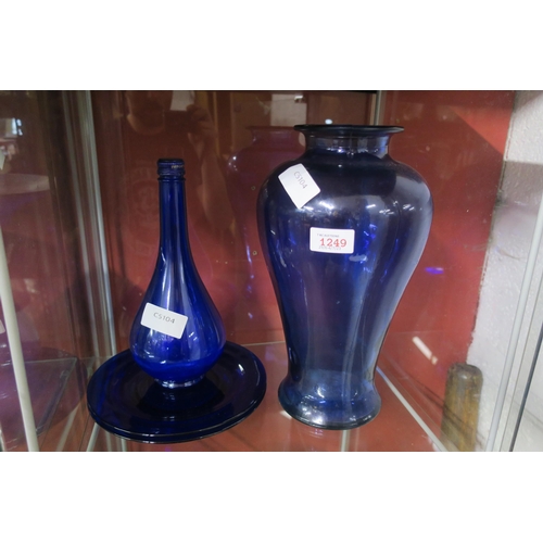 1249 - COLLECTION OF BLUE GLASSWARE